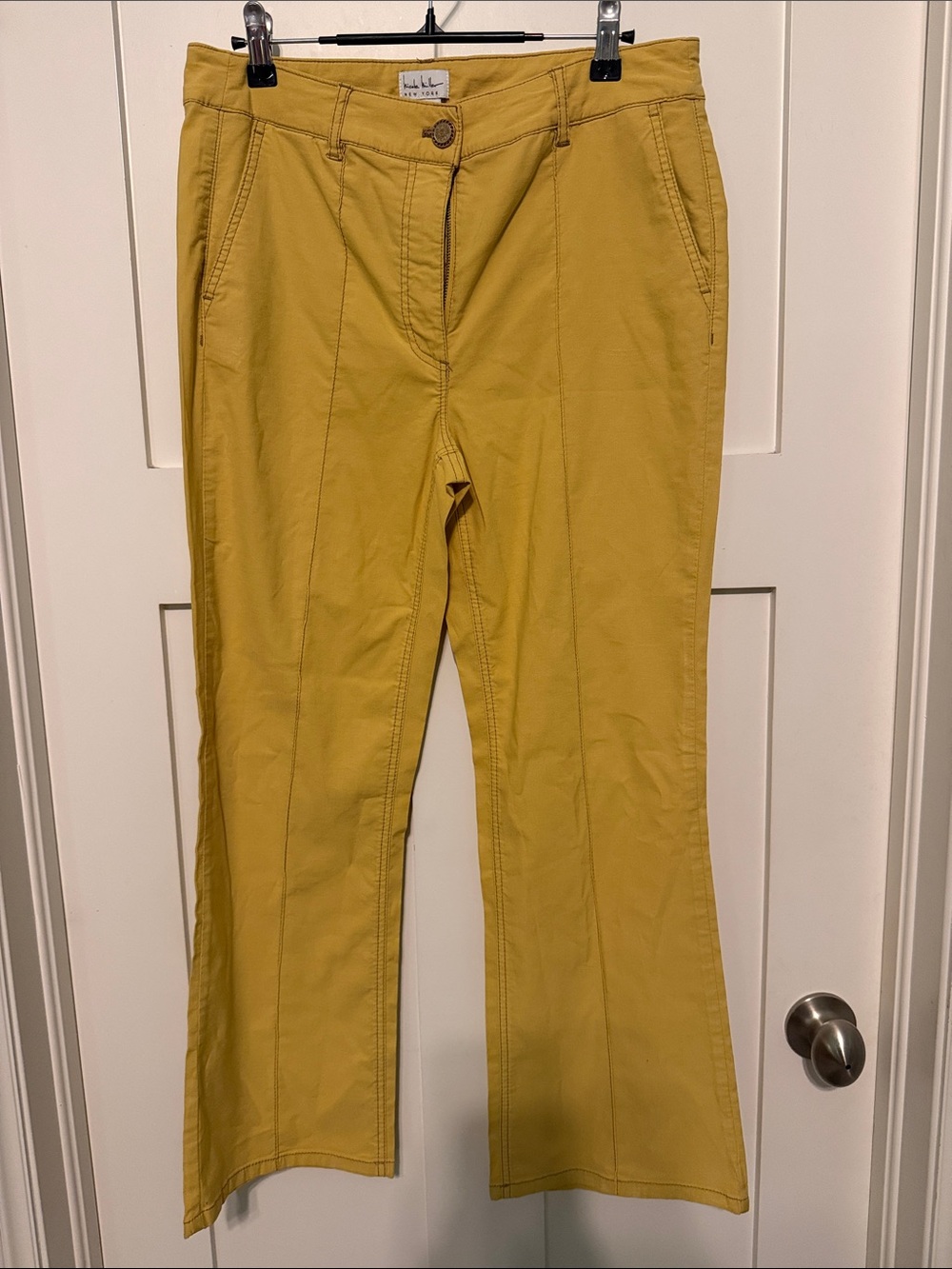 Nicole Miller Mustard Yellow Wide-Leg Jeans